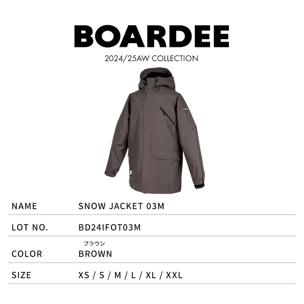 スノボウェア メンズ ジャケット 単品 スノーボードウェア BOARDEE