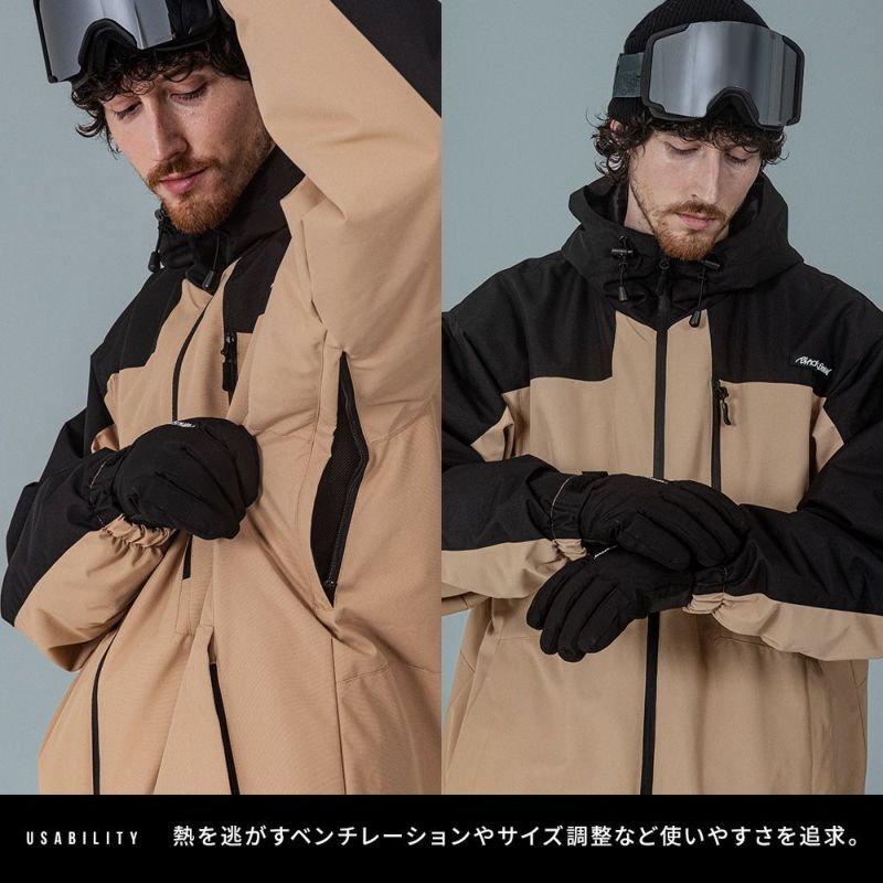 スノボウェア メンズ 上下セット スノーボードウェア 耐水20,000mm