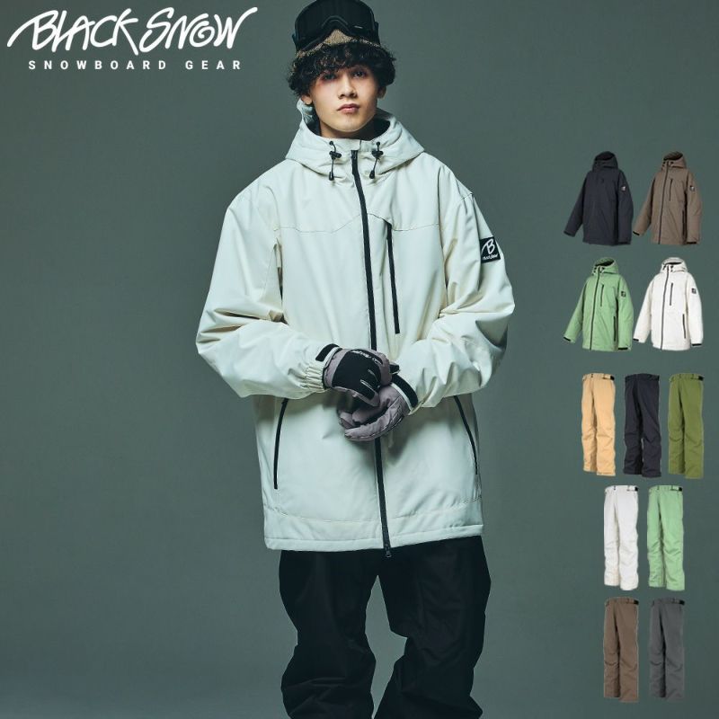 スノボウェア メンズ 上下セット スノーボードウェア BLACKSNOW