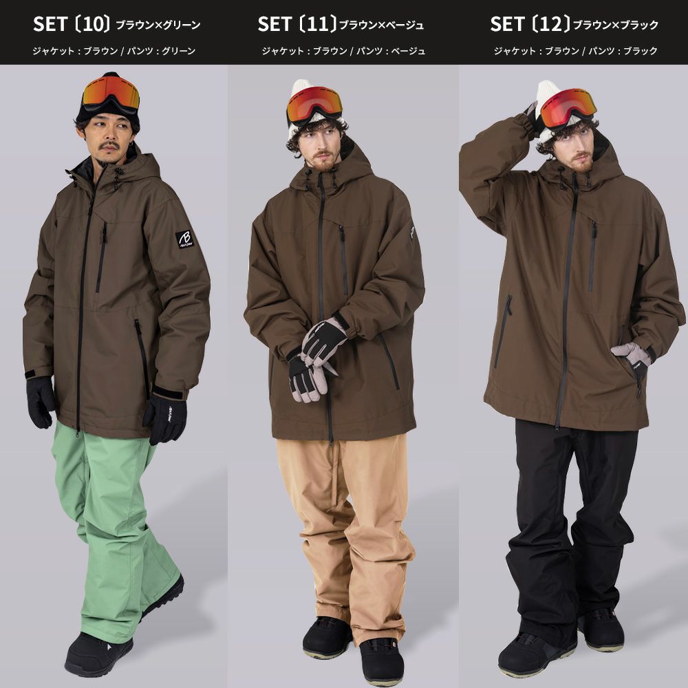 スノボウェア メンズ 上下セット スノーボードウェア BLACKSNOW