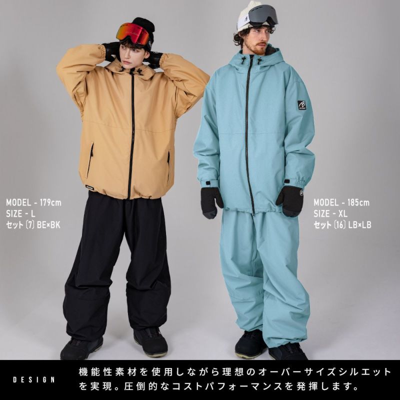 スノボウェア メンズ 上下セット スノーボードウェア BLACKSNOW