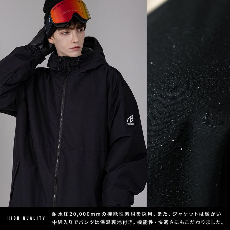 スノボウェア メンズ 上下セット スノーボードウェア BLACKSNOW