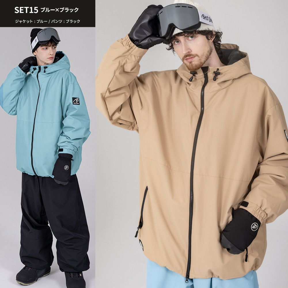 スノボウェア メンズ 上下セット スノーボードウェア BLACKSNOW